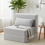 Folding Sofa Bed Convertible Sleeper Chair with Pillow