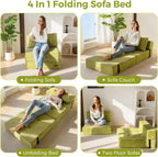 Folding Sofa Bed Convertible with High-Density Support Foam