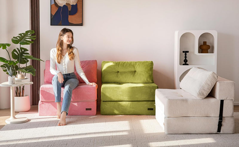 Folding Sofa Bed Convertible with High-Density Support Foam