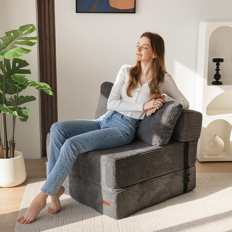 Folding Sofa Bed Convertible with High-Density Support Foam