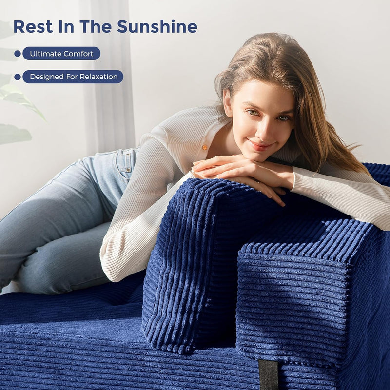 Folding Sofa Bed Convertible with High-Density Support Foam