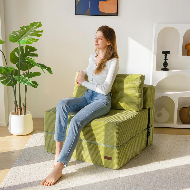 Folding Sofa Bed Convertible with High-Density Support Foam