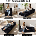 Folding Sofa Bed Convertible with High-Density Support Foam