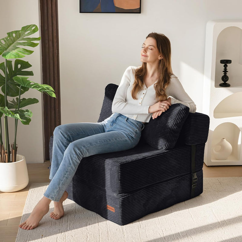 Folding Sofa Bed Convertible with High-Density Support Foam