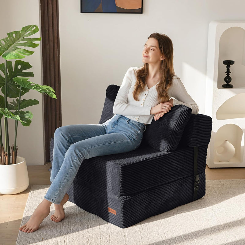 Folding Sofa Bed Convertible with High-Density Support Foam