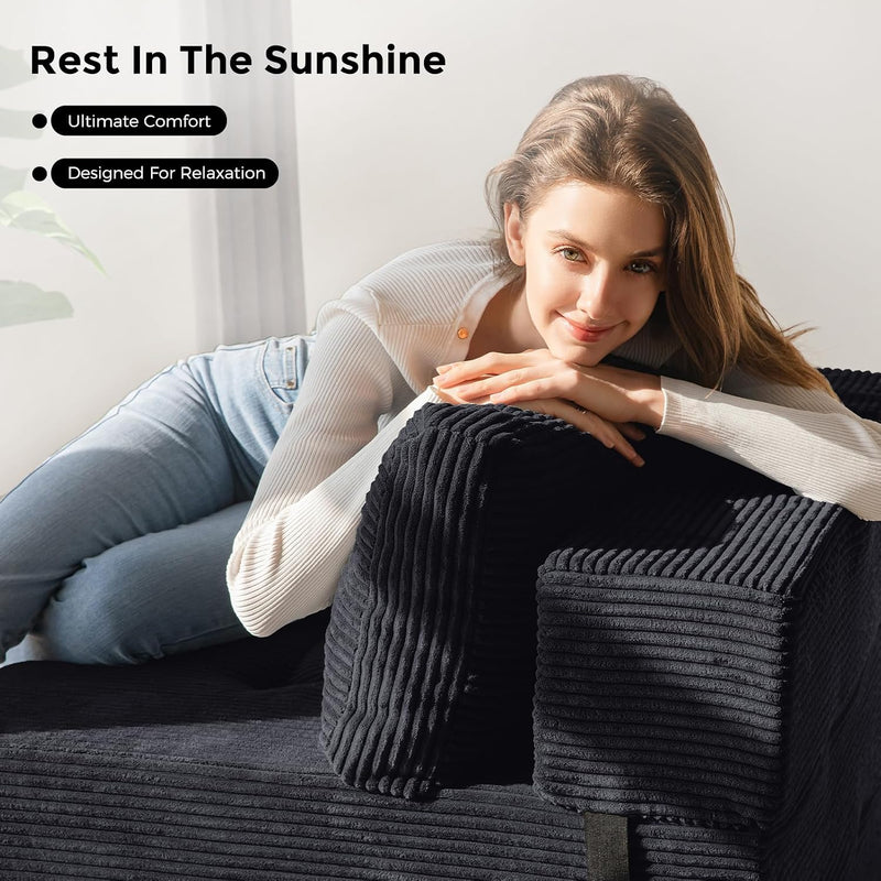 Folding Sofa Bed Convertible with High-Density Support Foam