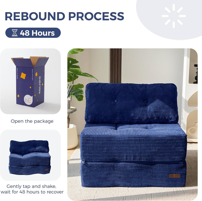 Folding Sofa Bed Convertible with High-Density Support Foam