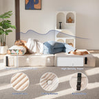 Folding Sofa Bed Convertible with High-Density Support Foam