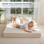 Folding Sofa Bed Corduroy Floor Couch with Cup