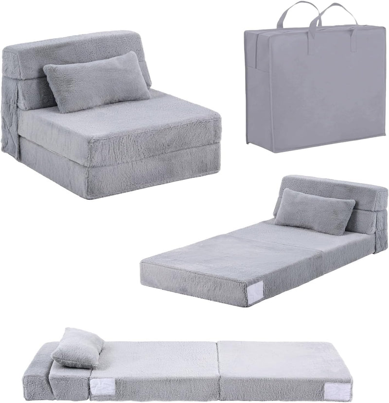 Folding Sofa Bed for Kids Quad-Fold Mattress