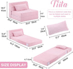 Folding Sofa Bed for Kids Quad-Fold Mattress