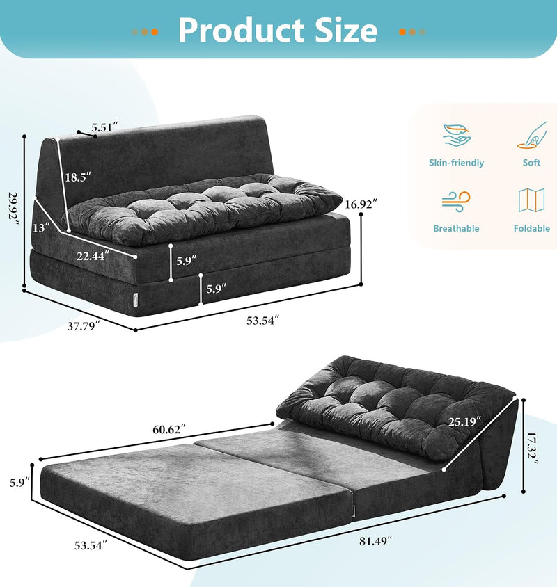 Folding Sofa Bed Large Comfy Floor Lounger
