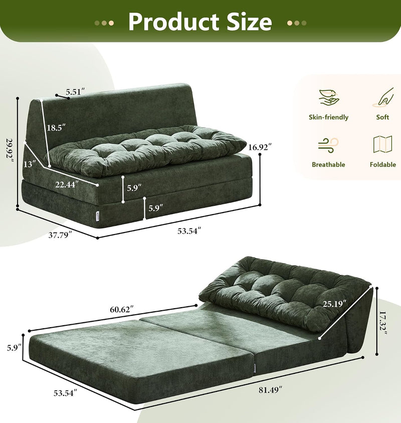 Folding Sofa Bed Large Comfy Floor Lounger