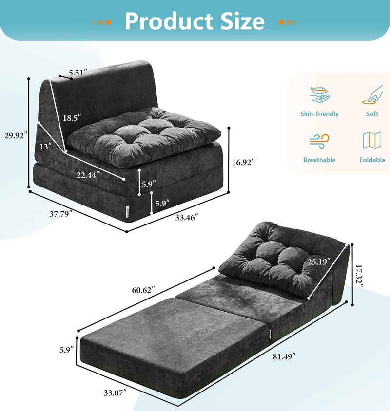 Folding Sofa Bed Large Comfy Floor Lounger