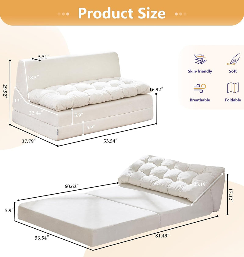 Folding Sofa Bed Large Comfy Floor Lounger