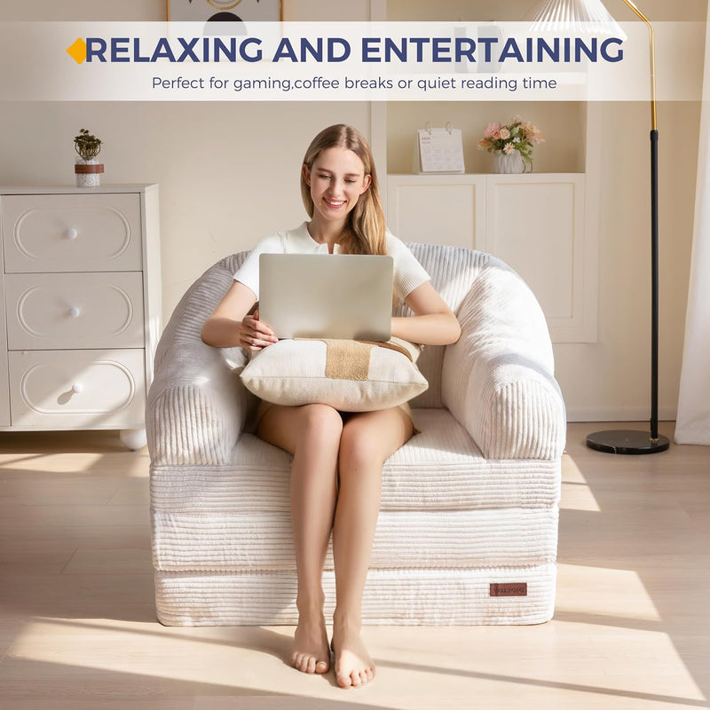 Folding Sofa Bed with Backrest Boneless Fold Out