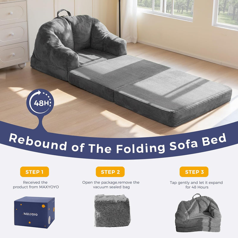 Folding Sofa Bed with Backrest Boneless Fold Out