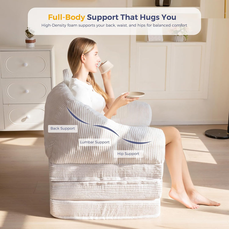 Folding Sofa Bed with Backrest Boneless Fold Out