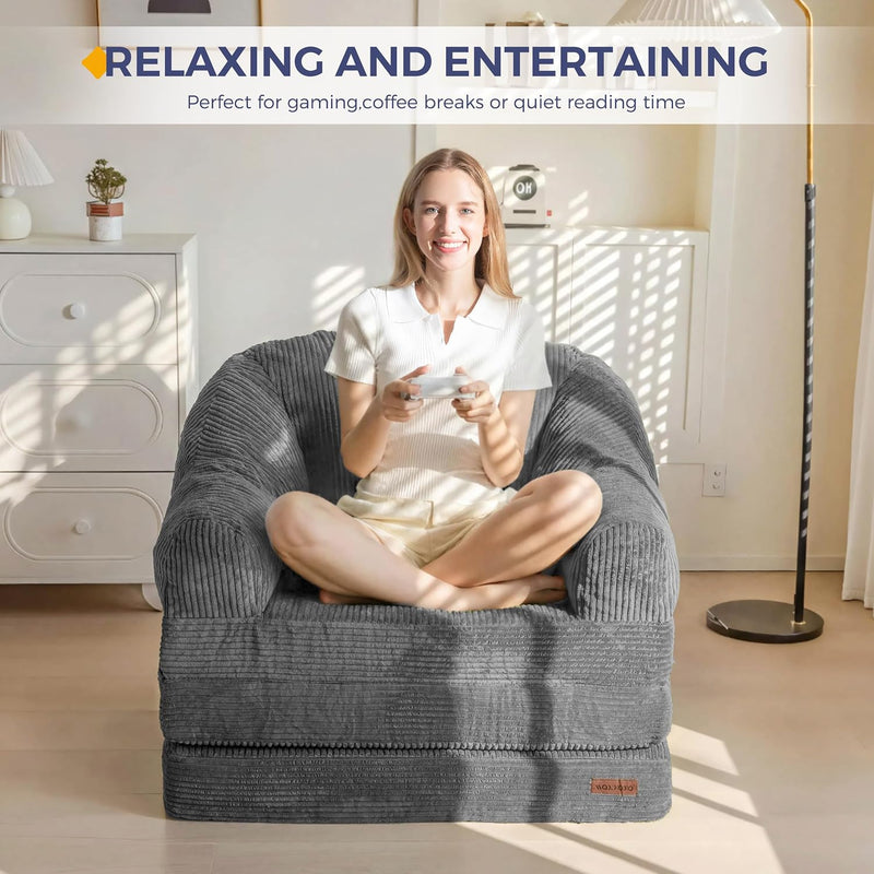 Folding Sofa Bed with Backrest Boneless Fold Out