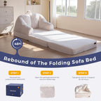 Folding Sofa Bed with Backrest Boneless Fold Out