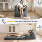 Folding Sofa Bed with Backrest Boneless Fold Out