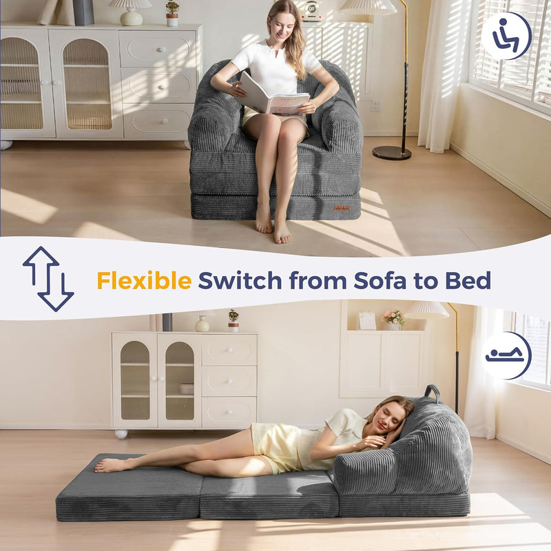 Folding Sofa Bed with Backrest Boneless Fold Out