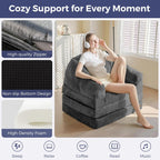 Folding Sofa Bed with Backrest Boneless Fold Out