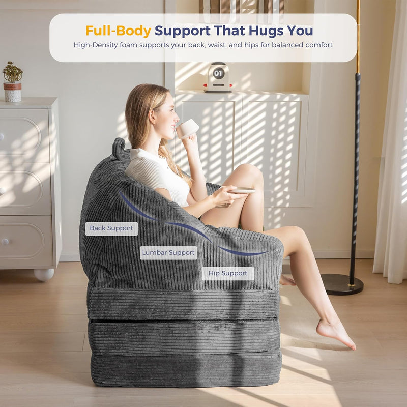 Folding Sofa Bed with Backrest Boneless Fold Out