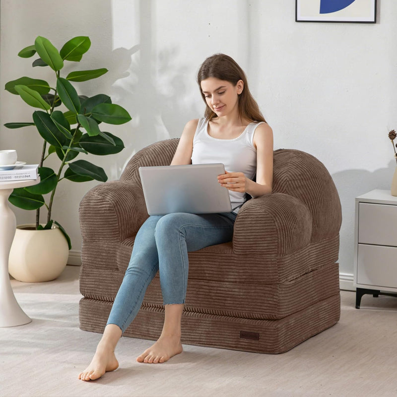 Folding Sofa Bed with Backrest Floral Shaped 2