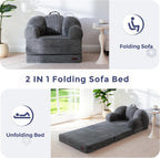 Folding Sofa Bed with Backrest Floral Shaped 2