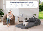 Folding Sofa Bed with Backrest Floral Shaped 2