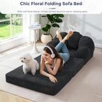 Folding Sofa Bed with Backrest Floral Shaped 2