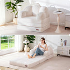 Folding Sofa Bed with Backrest Floral Shaped 2