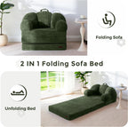 Folding Sofa Bed with Backrest Floral Shaped 2