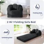 Folding Sofa Bed with Backrest Floral Shaped 2