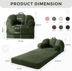 Folding Sofa Bed with Backrest Floral Shaped 2