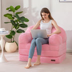 Folding Sofa Bed with Backrest Floral Shaped 2