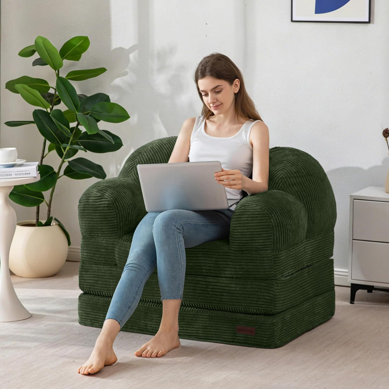 Folding Sofa Bed with Backrest Floral Shaped 2