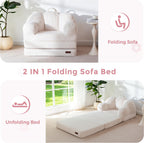Folding Sofa Bed with Backrest Floral Shaped 2