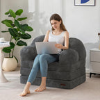 Folding Sofa Bed with Backrest Floral Shaped 2