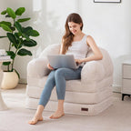 Folding Sofa Bed with Backrest Floral Shaped 2