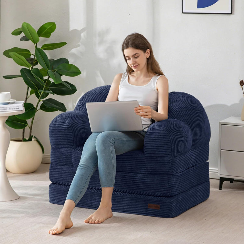 Folding Sofa Bed with Backrest Floral Shaped 2
