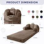 Folding Sofa Bed with Backrest Floral Shaped 2