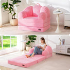 Folding Sofa Bed with Backrest Floral Shaped 2
