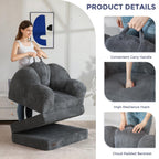 Folding Sofa Bed with Backrest Floral Shaped 2