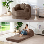 Folding Sofa Bed with Backrest Floral Shaped 2