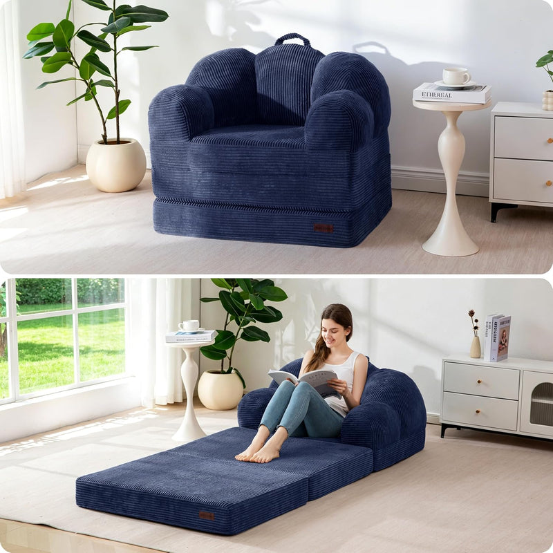 Folding Sofa Bed with Backrest Floral Shaped 2