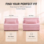 Folding Sofa Bed with Pillow 4-In-1 Floor Couch