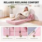 Folding Sofa Bed with Pillow 4-In-1 Floor Couch