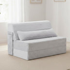 Folding Sofa Bed with Pillow 4-In-1 Floor Couch